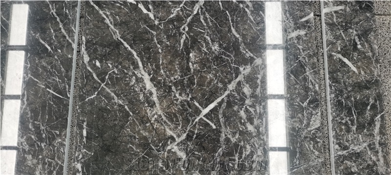 Italy Black Net Vein Marble Slabs Tiles Cut To Size Polished