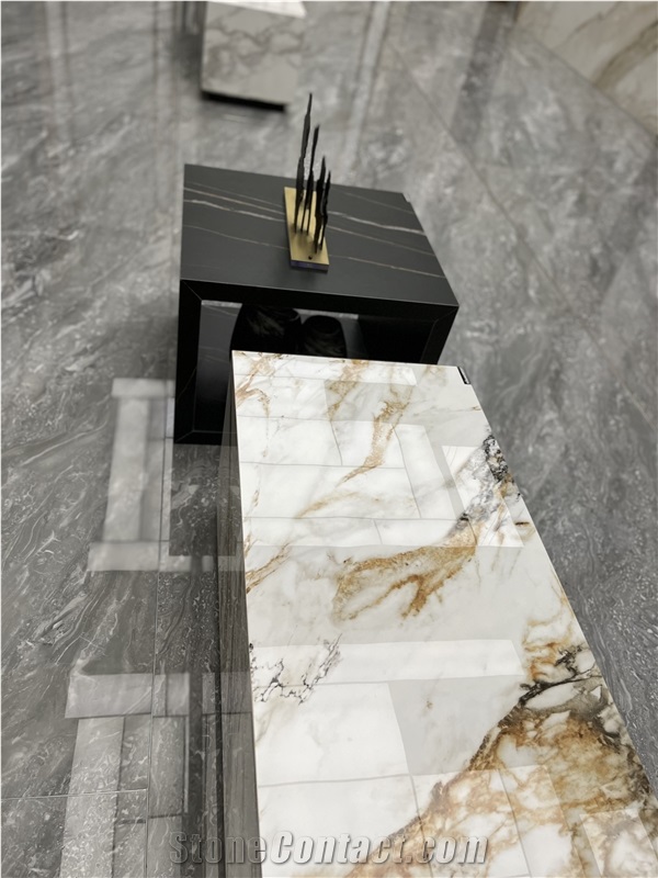 Calacatta Gold Sintered Stone Table Tops High Quality