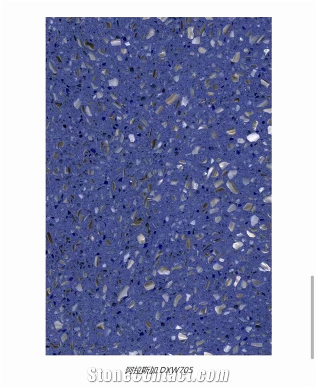 China Fire Resistant Dark Blue Inorganic Terrazzo Floor