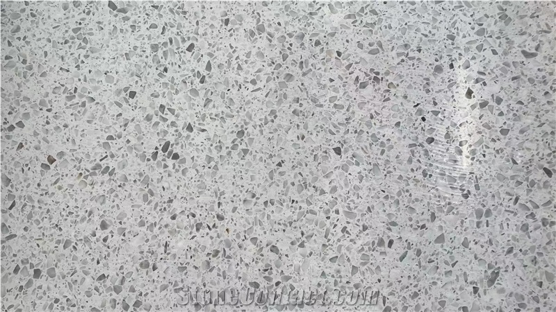China Frost Resistant White Inorganic Terrazzo Tile Wall