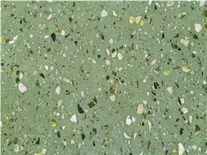 China Light Green Grass Terrazzo Nice Floor