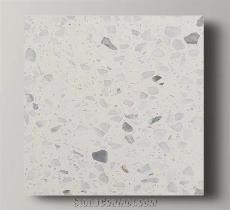 China White Inorganic Terrazzo Tiles