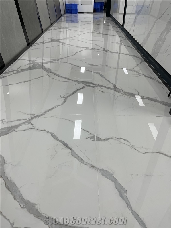 High End Grey  Sintered Stone Floor Polish