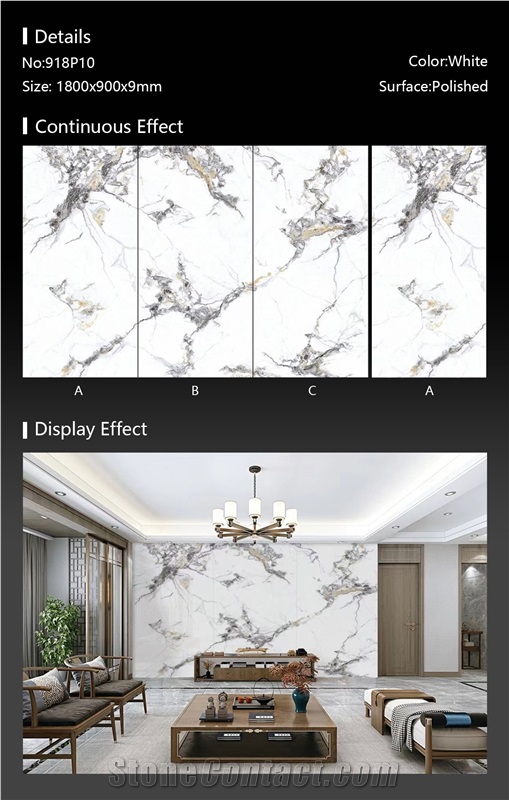 China High Export Quality Sintered Stone For Villa Decors