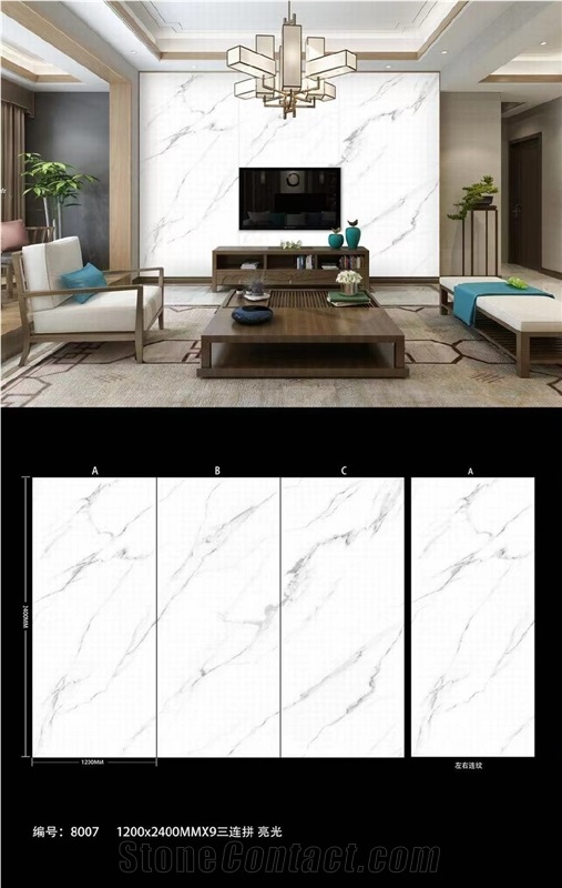 New Popular Artificial Stone Sintered Stone Slab White Color