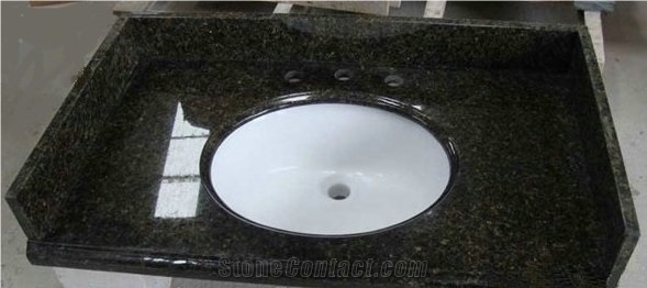 Black Granite Bathroom Sink Round Basin