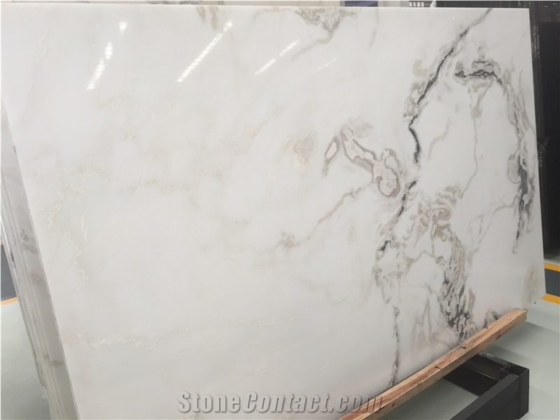 Fendi White Da Vinci White Chinese Marble Big Slabs And Tiles