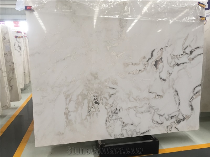 Fendi White Da Vinci White Chinese Marble Big Slabs And Tiles
