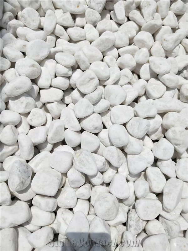 Wholesale Garden Natural White Pebble Stone Polish