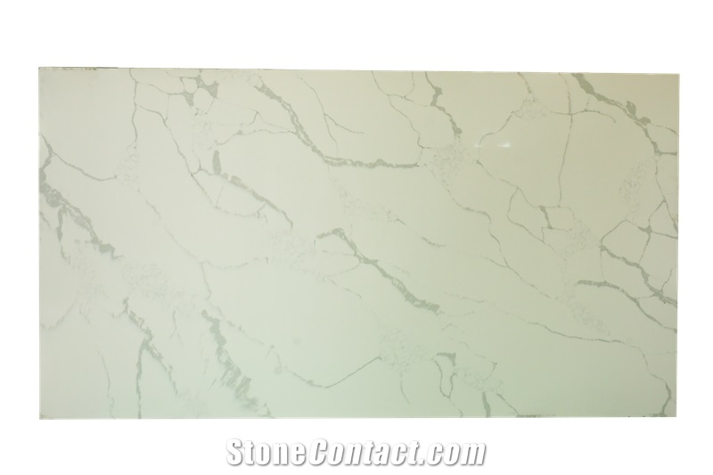 Bianco Carrara Quartz Slab Vietnam Engineered Artificial White