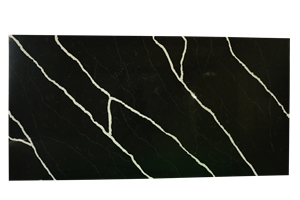 Calacatta Black Quartz Slab Artificial Authentic Engineered