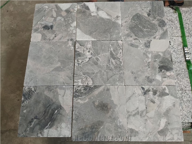 White Carrara Black Marquina Tile Tumbled Bianco Pattern