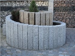 WHITE SL PALISADE- SL White Granite Garden Pillars