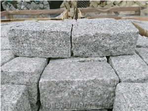 WHITE XS Granite Cube Stone, Cobble Sett,Cobble Pavers,Cobble Stone
