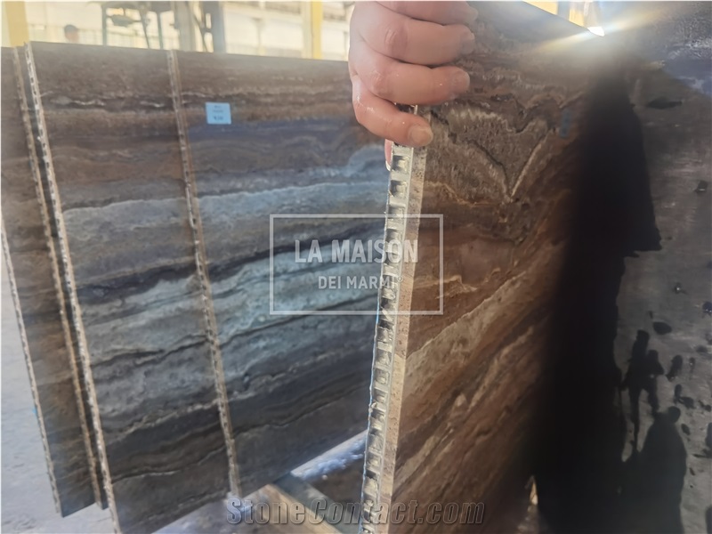 Silver Travertine Composite Laminated Honeycomb Slabs