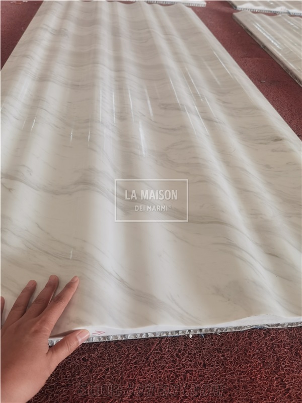 Volakas White 3D Carved Marble Composite Honeycomb  Panels