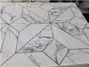 Calacatta White CNC Carving Wall Panel