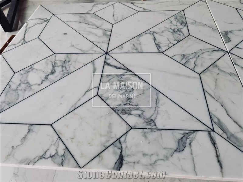Calacatta White CNC Carving Wall Panel