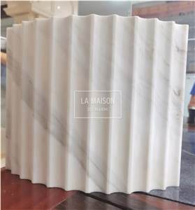 Calacatta White Natural Marble Panel Column Stone Pillar