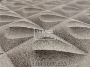 Lyon Grey Natural Marble CNC 3D Carving Wall Panels