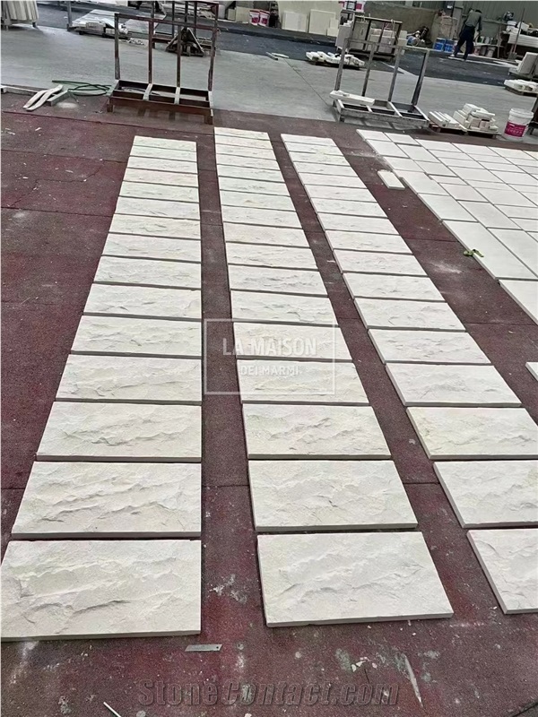 Moca Cream Limestone Split Surface Indoor/Outdoor Wall