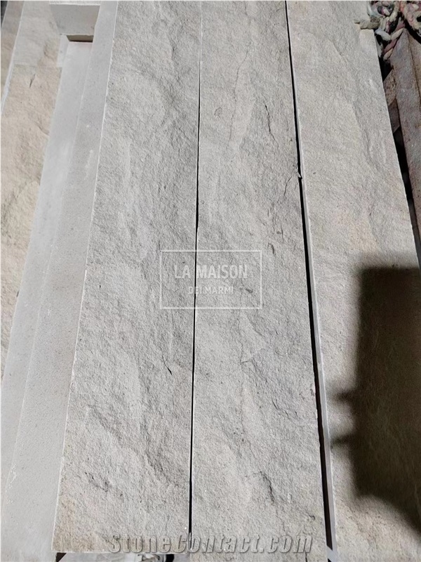 Moca Cream Limestone Split Surface Indoor/Outdoor Wall