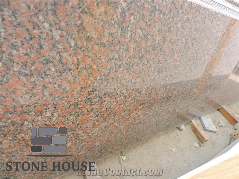 Red Aswan Granite Polished Tiles And Slabs