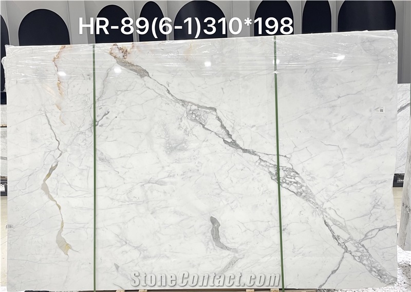 Luxury Stone Calacatta Whtie Marble For Flooring