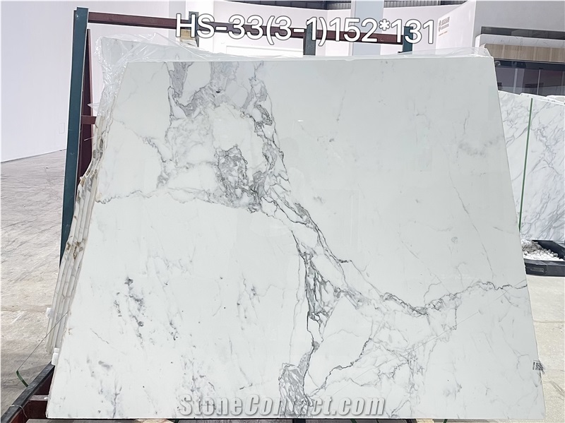 New Stock Calacatta White Marble Slab