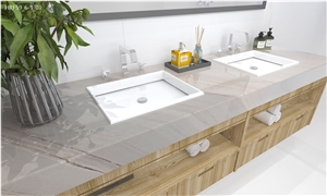 Palissandro White Marble Bathroom Counter/Vanity Top