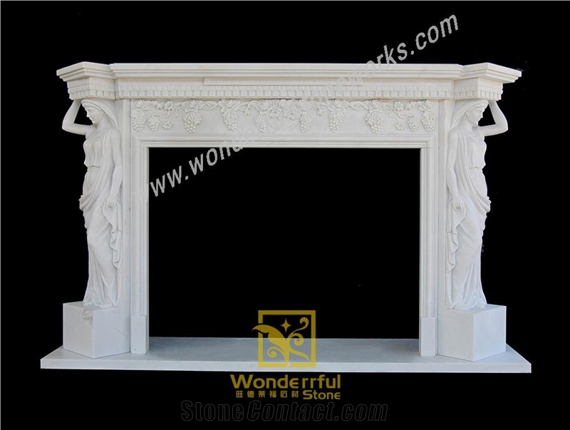 Hunan White Marble Fireplaces