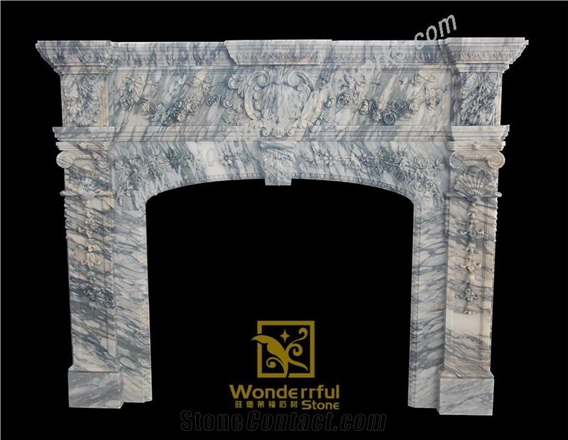Oriental Arabescato Marble Fireplaces