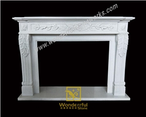 Snow White Marble Fireplace