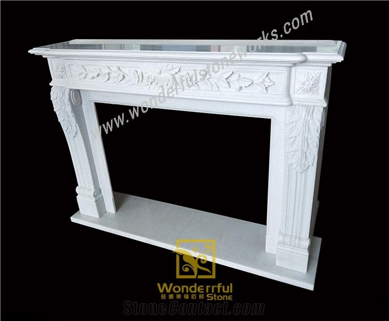 Snow White Marble Fireplace