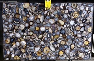 Black Agate Gemstone- Semiprecious Stone Slabs