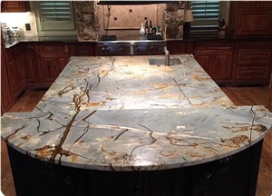 Blue Roma Quartzite Kitchen Countertop