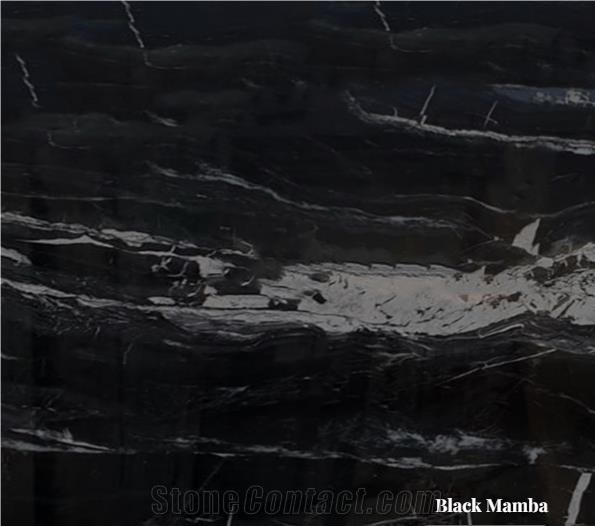 Black Mamba Marble Slabs, Tiles