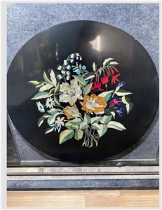 Marble Inlay Waterjet Cut Table Tops