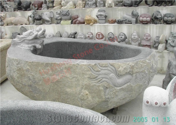 Natural River Stone Bath Tub