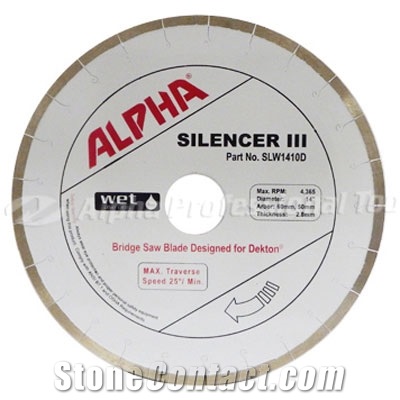 Alpha Silencer III Saw Blade- For Dekton, Sintered Stone
