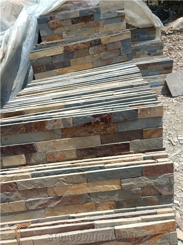 Cheap Chinese Rusty Slate Culture Stone For Wall