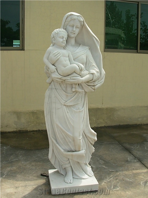 China Manufacturer White Marble Angel Sculpture Statue