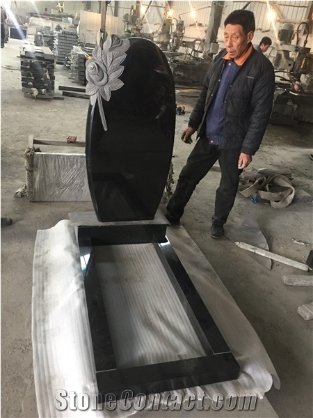 Chinese Absolute Black Polished Monument