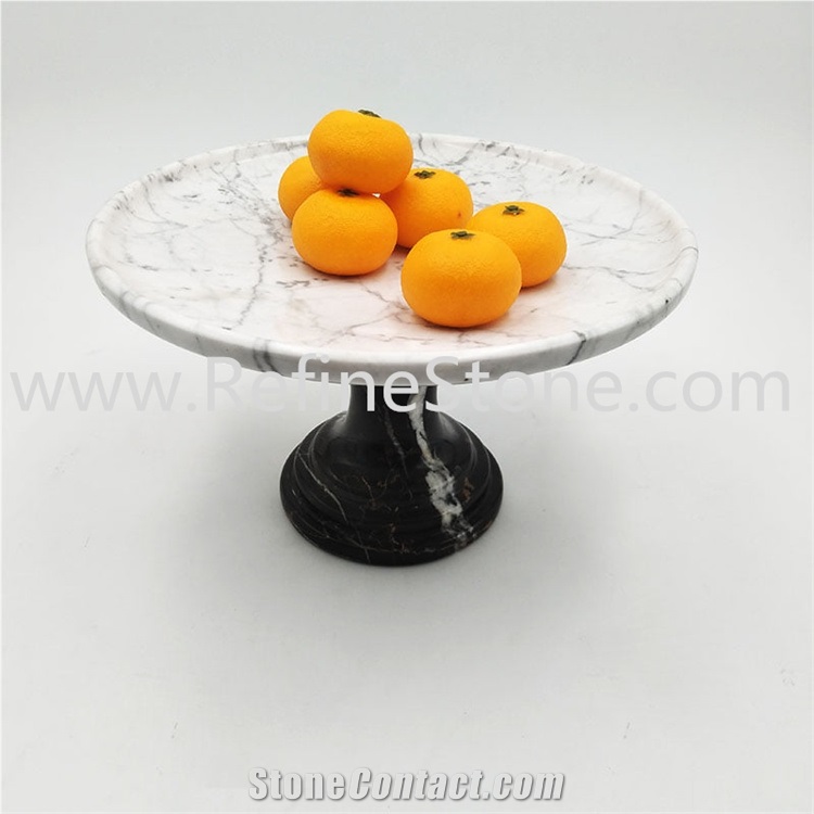 Customized Mixed White And Black Natural Marble Ashtray