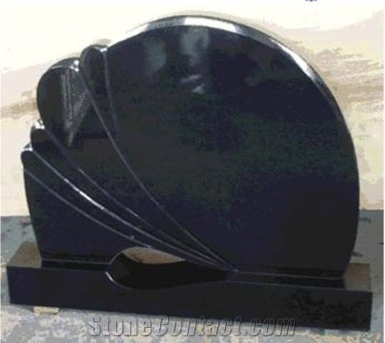 Handcraft Cross Black Granite Headstones &Tombstones