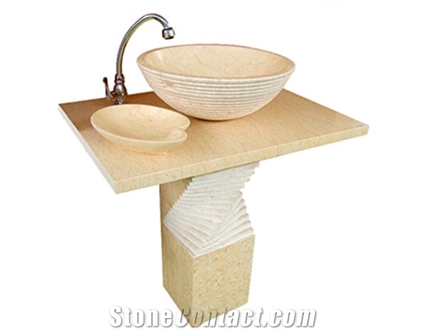 Italy Carrara White Marble Square Wash Sinks/Bowls