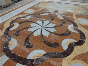 Luxury Foyer Waterjet Medallion Marble Floor Medallion