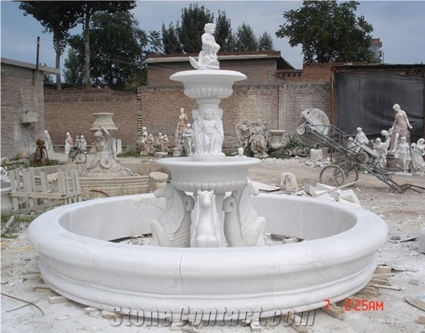 Mixed Marble Stone Water Feature Exterior Fountains