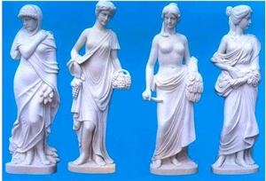 Modern Outdoor White Marble Luxury Decor Custom Statues
