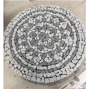 Natural Face Pavers Round Pattern Granite Driveway Stone